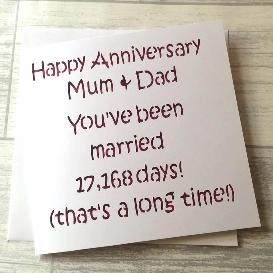 Happy Anniversary Card for mom and dad