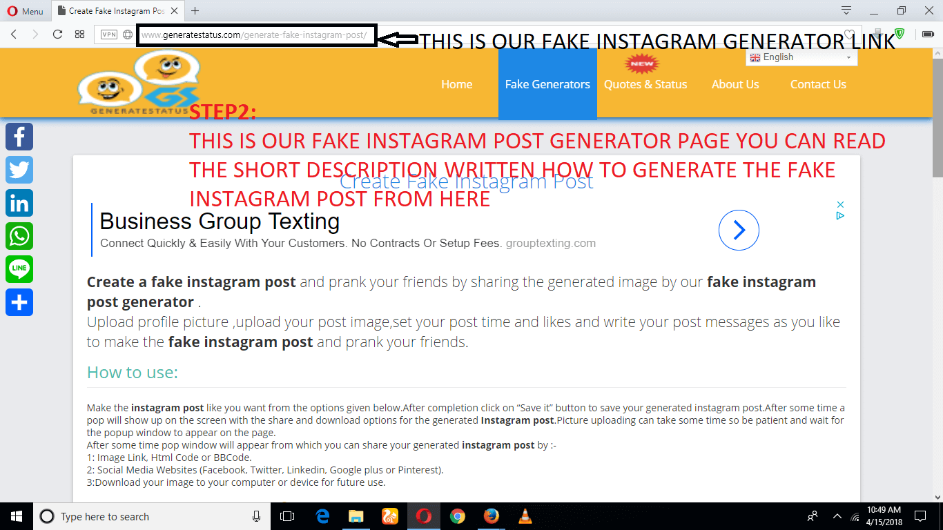HOW TO MAKE FAKE INSTAGRAM POST