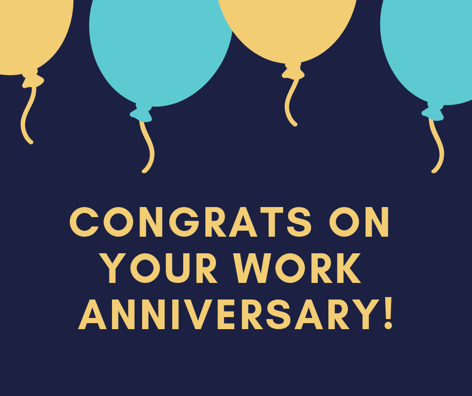 Happy Work Anniversary Congratulations