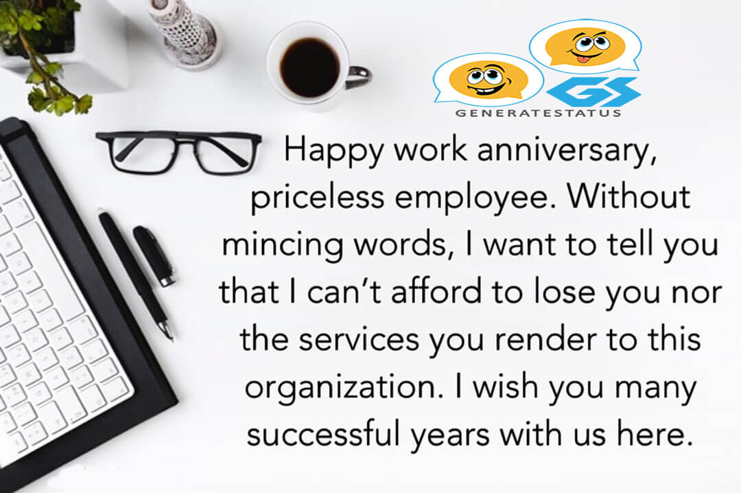 Happy Work Anniversary Messages To Boss