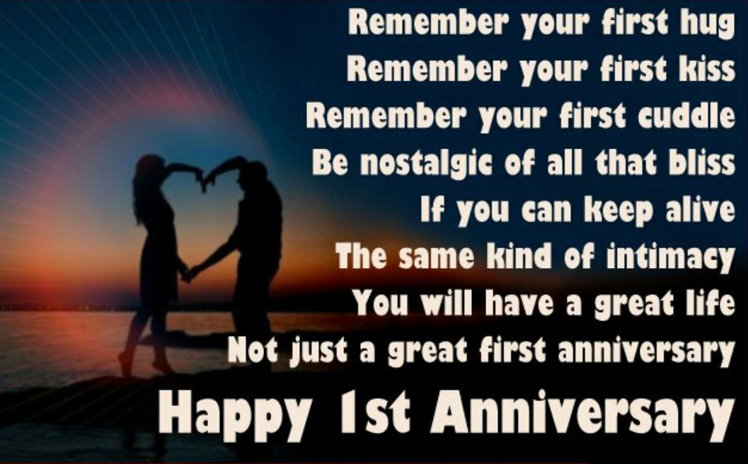 Happy One Year Anniversary Wishes For Couple