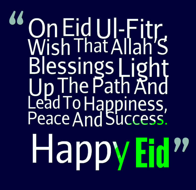 Eid Mubarak Quotes English